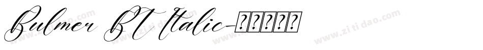 Bulmer BT Italic字体转换